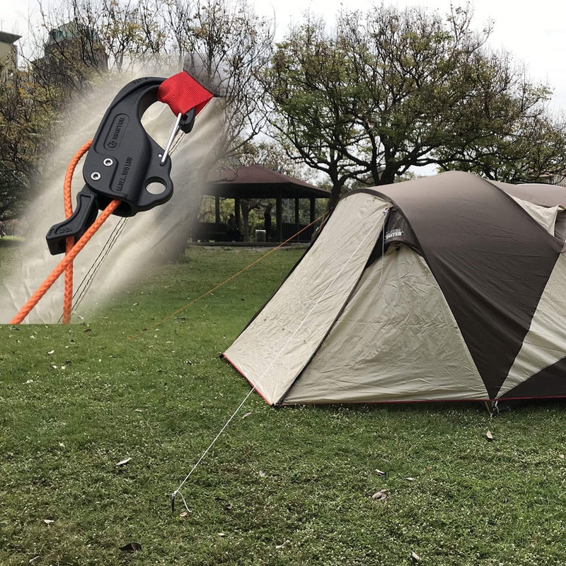 Master Rope Tightener, Guyline Adjuster for Tents and Tarps one Hand Control Tie Down Cam Mechanism for Camping, Hiking, Backpacking (2pcs) Essential Pocket Tools for Post-Disaster Recovery,Windproof - Image 5